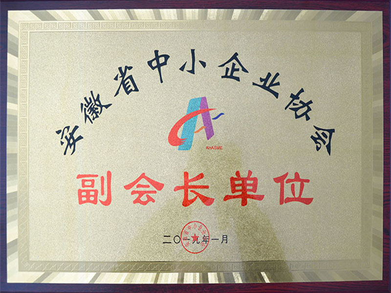 安徽省中小企业协会副会长单位